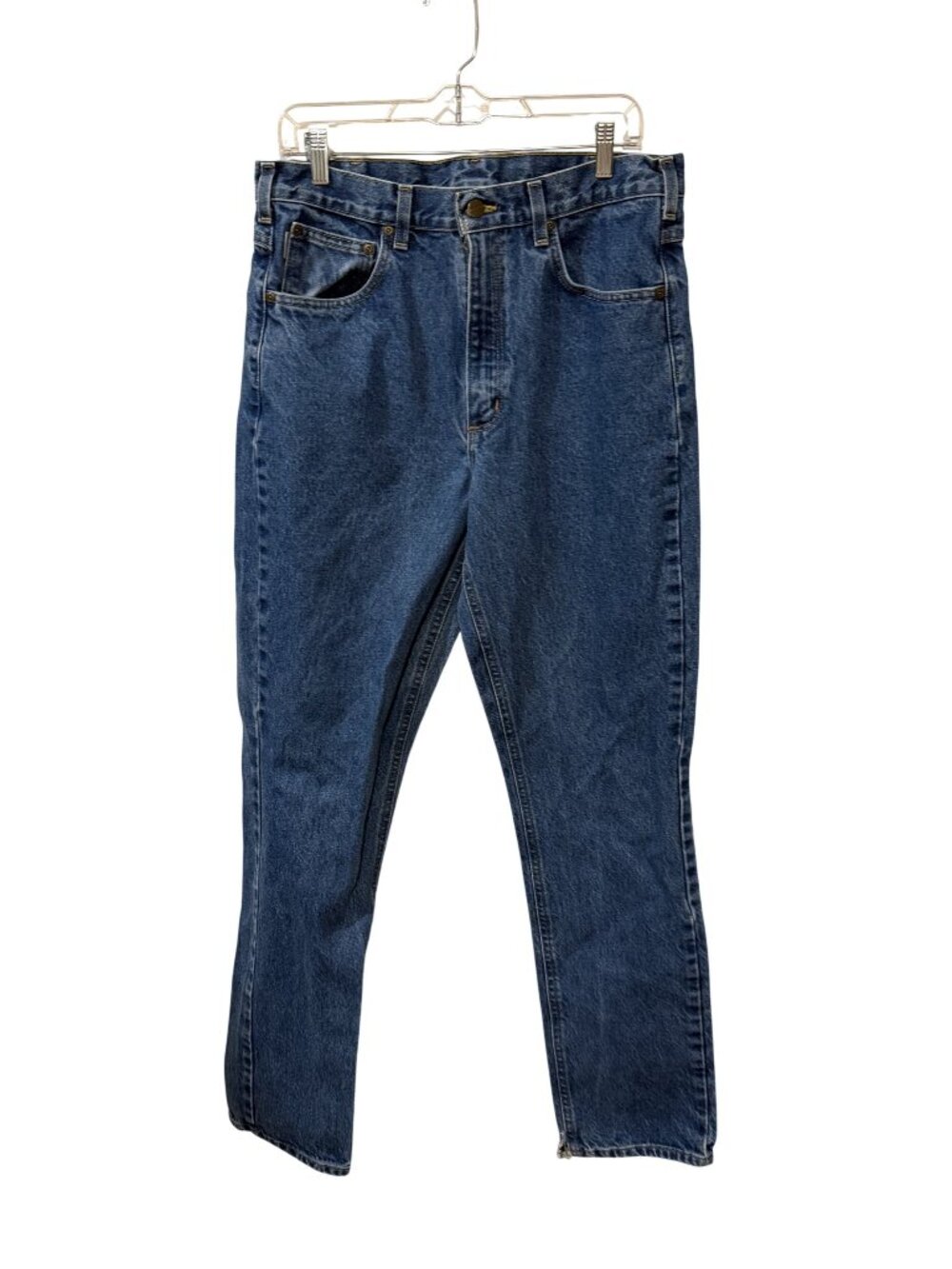 Carhartt Blue Denim Relaxed Fit Straight-Leg Jeans Mens Size 34x34